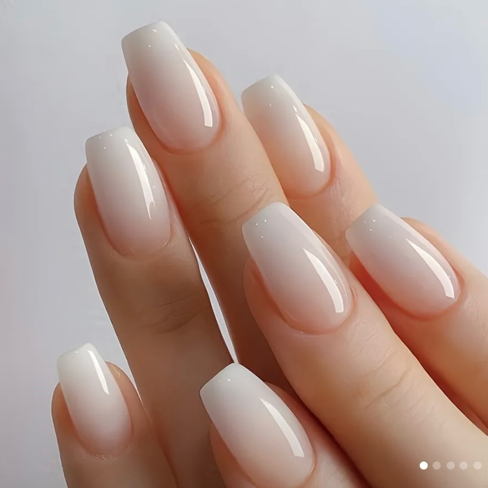 Natural Nude Pink Press-On Nails – 24 Reusable Nails